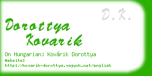 dorottya kovarik business card